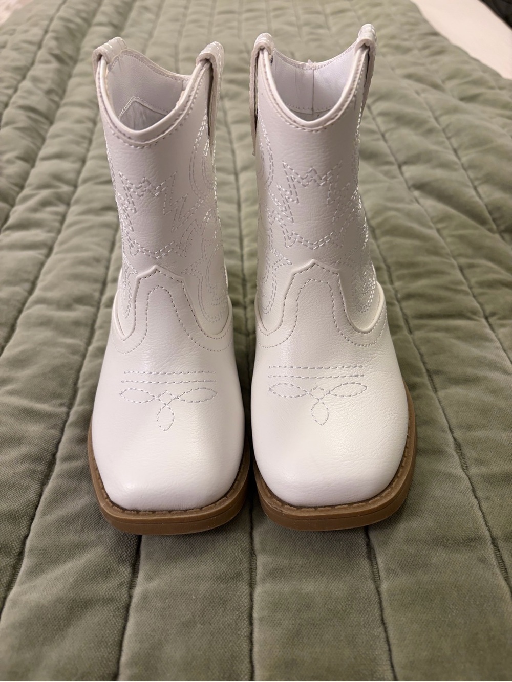 Toddler Girls White Western Cowboy Boots